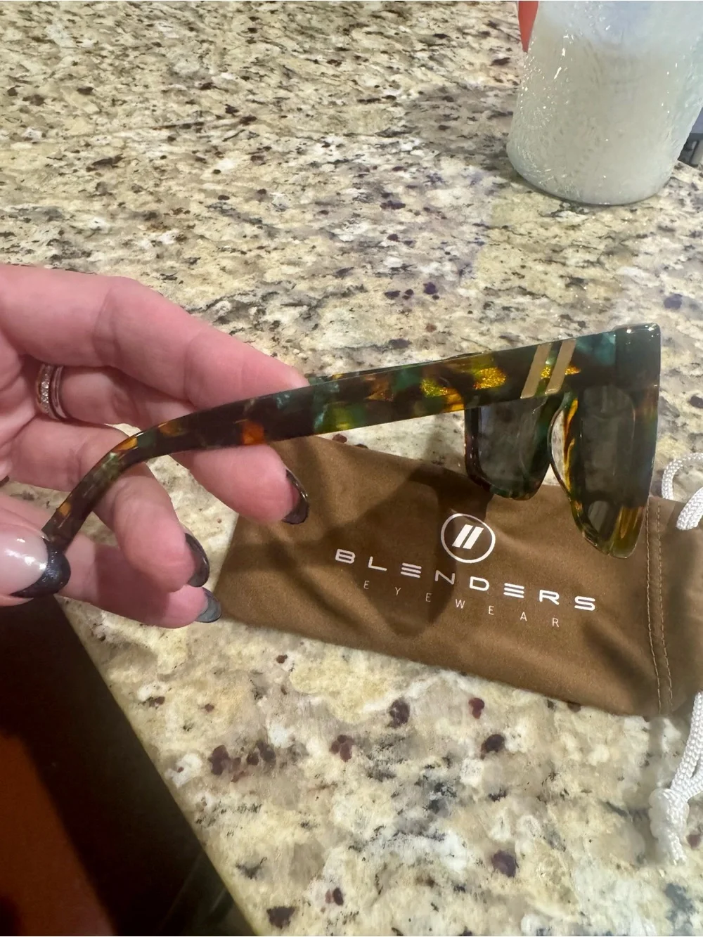 Blenders Eyewear Women’s (unisex) Tortoise Teal/Green & Brown Square Sunglasses